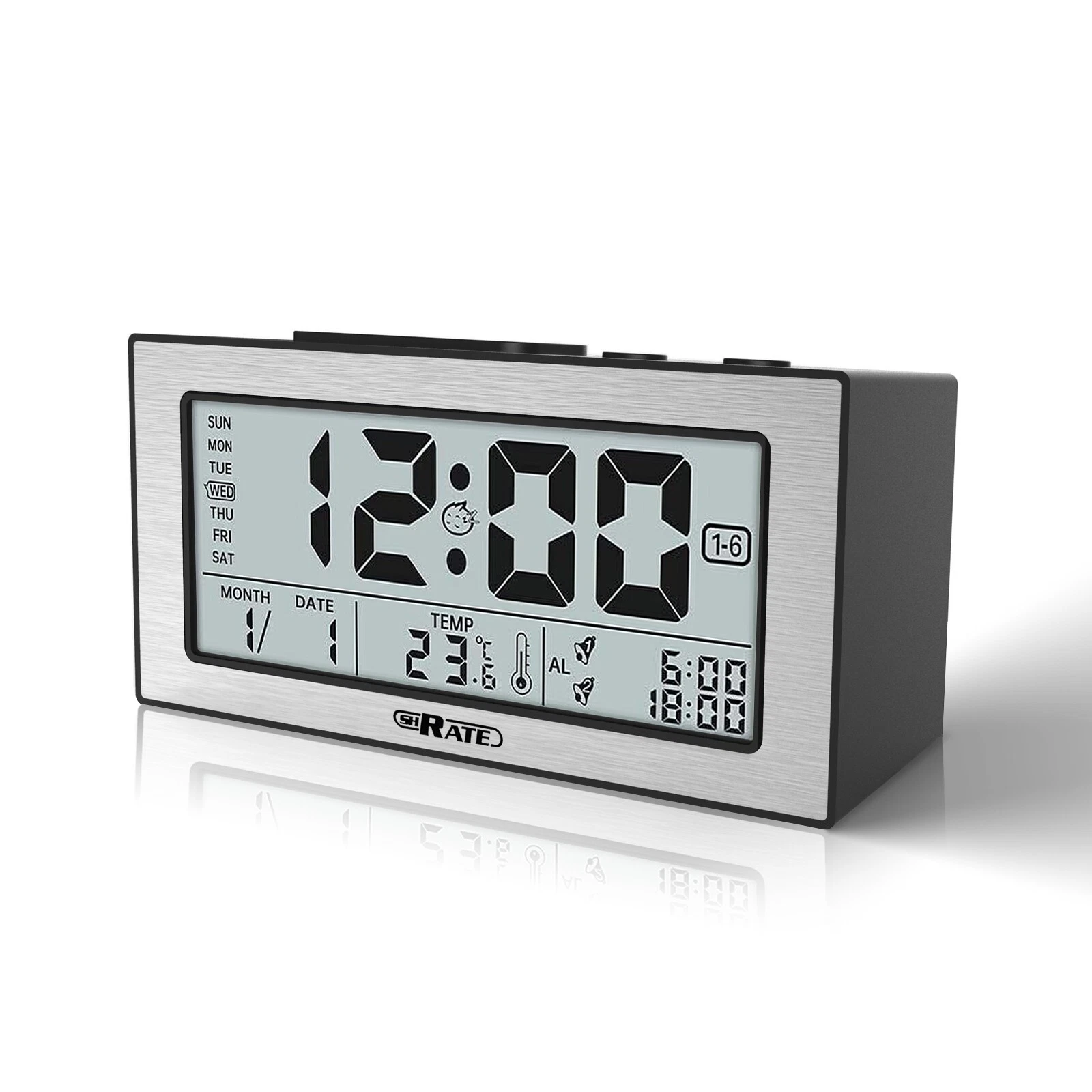 1 Digital Alarm Clock for Bedrooms, Night Alarm Clocks, Desk Clock, Large Display - Image 1