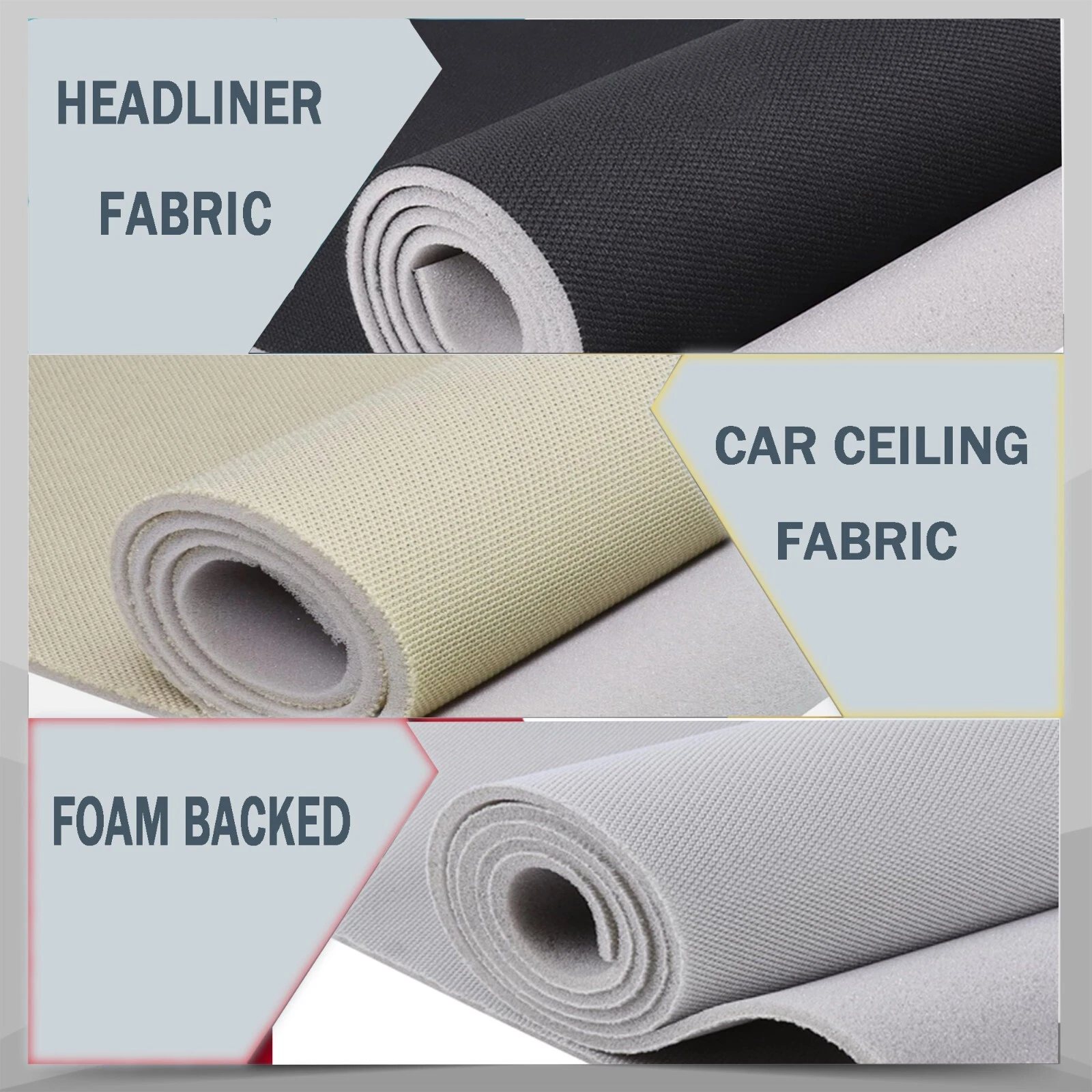 1 Headliner Fabric with Foam Backing for Car Ceiling Fabric Repair - Image 1