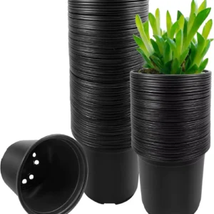 100 Pack Nursery Pots, 4 Inch Nursery Pot for Plants, Plastic Plant Pots